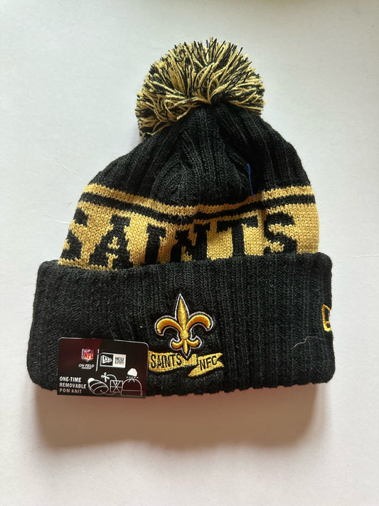 New Orleans Saints NFL Bobble Beanie Multi Colour With Tags on