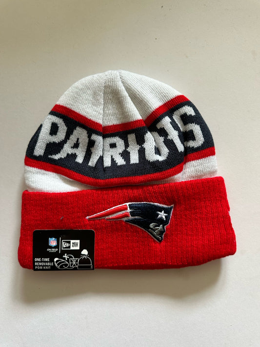 New England Patriots NFL Bobble Beanie Multi Colour With Tags on