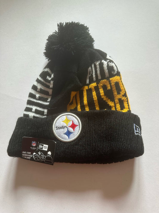 Pittsburgh Steelers NFL Bobble Beanie Multi Colour With Tags on