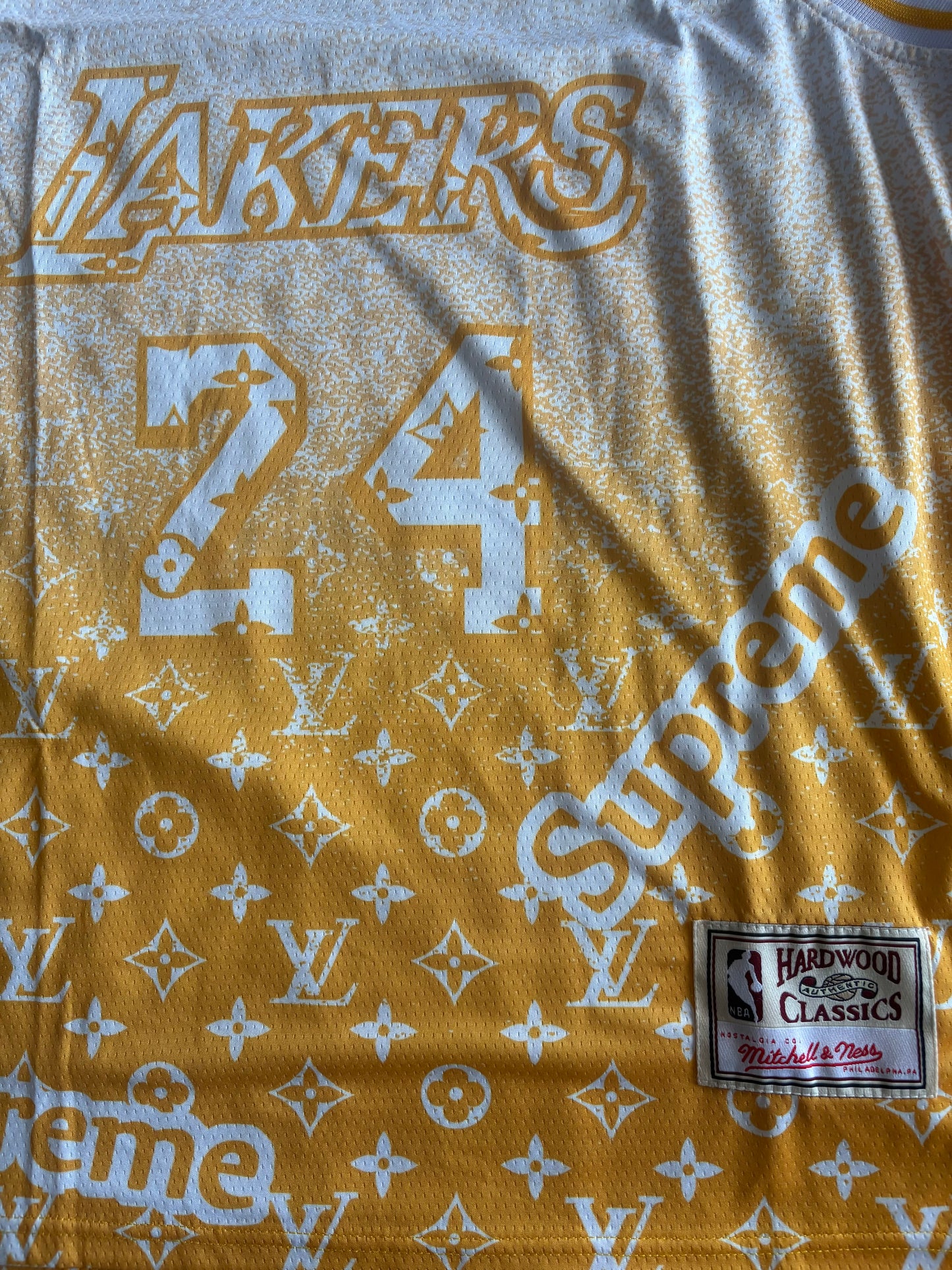 Los Angeles Lakers M&N NBA HardWood Classics Basketball Vest Large Bryant 24