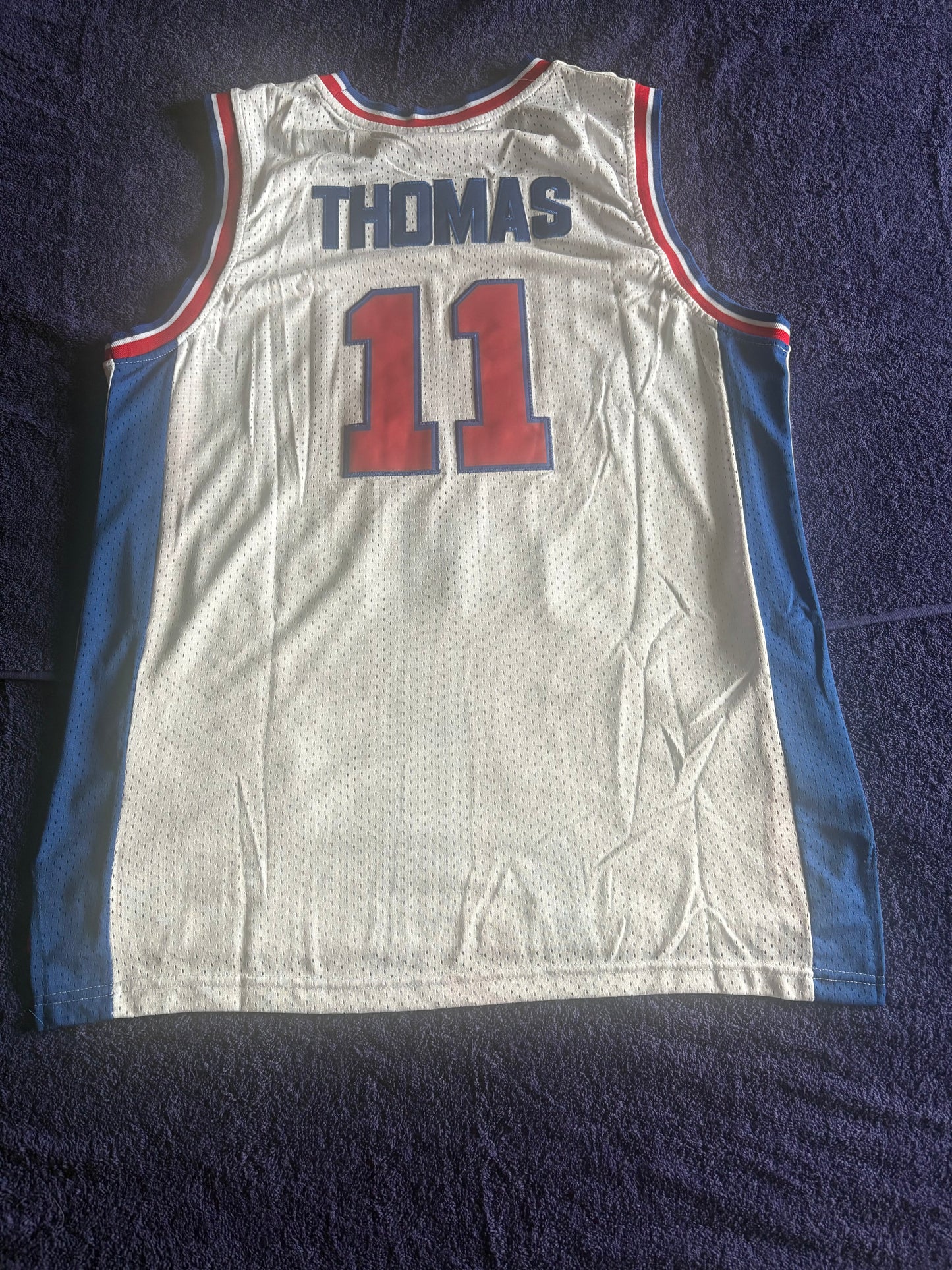 Detroit Pistons NBA HardWood Classics Basketball Vest Large Thomas 11