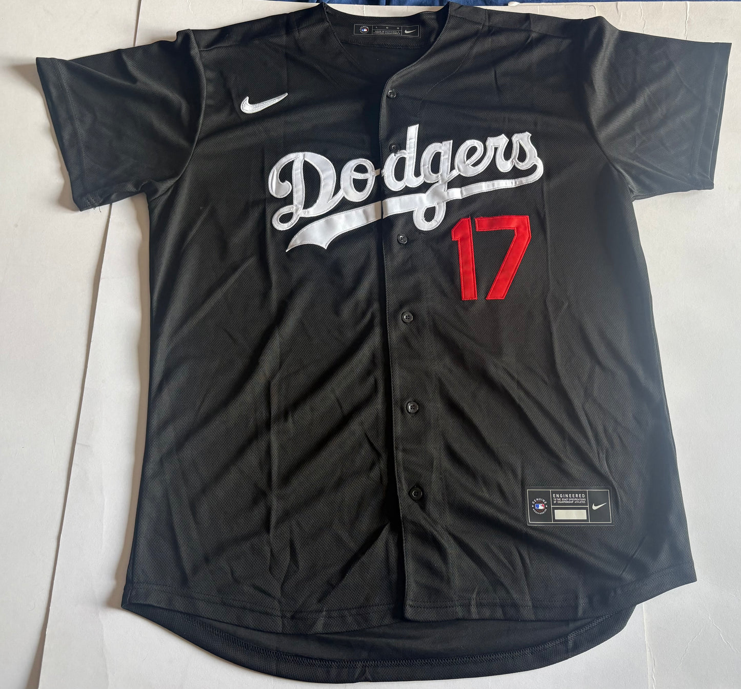 Los Angeles Dodgers Ohtani MLB Baseball Shirt 17 Black Large