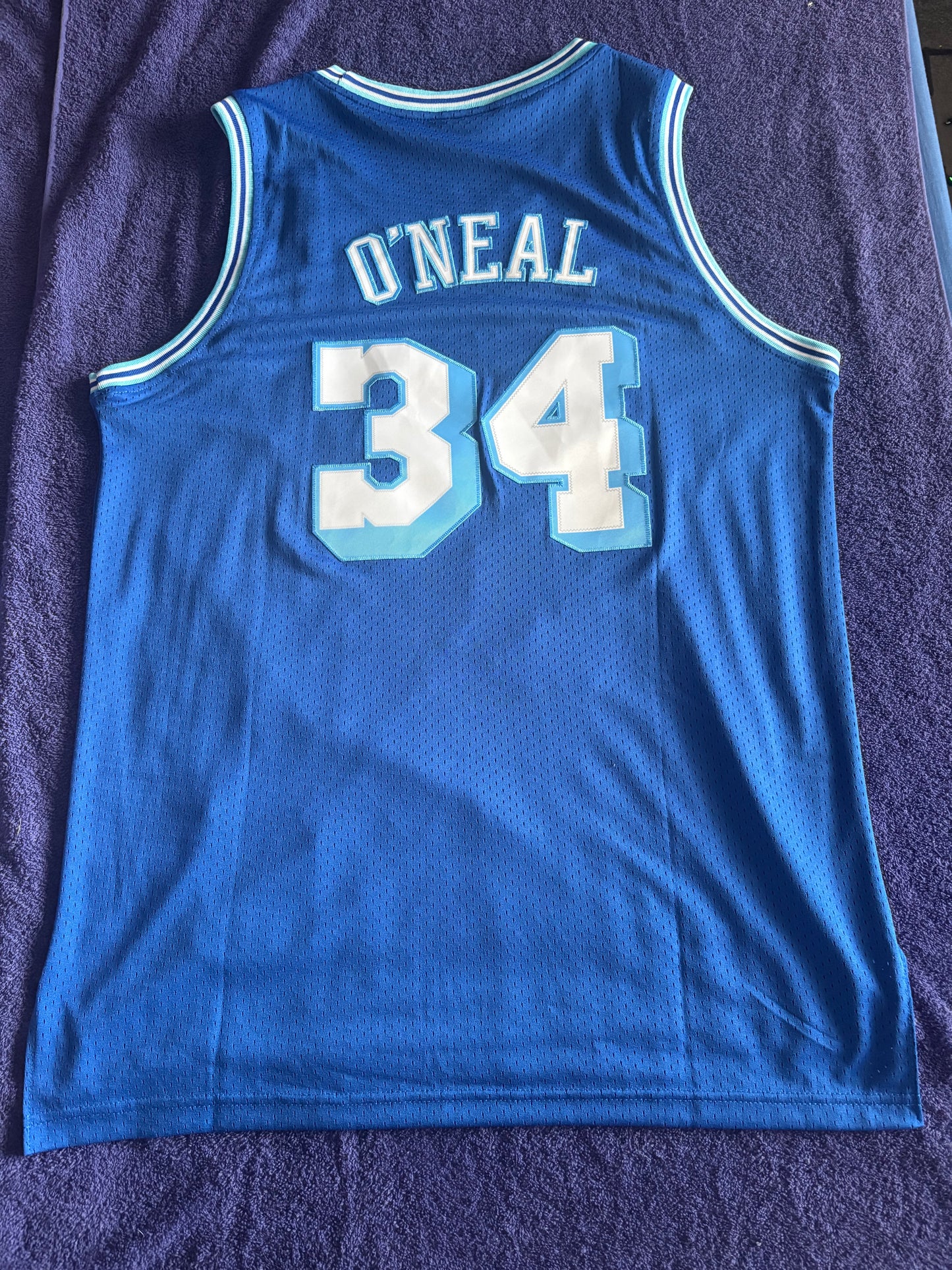 Los Angeles Lakers M&N NBA HardWood Classics Basketball Vest Large O’Neal 34