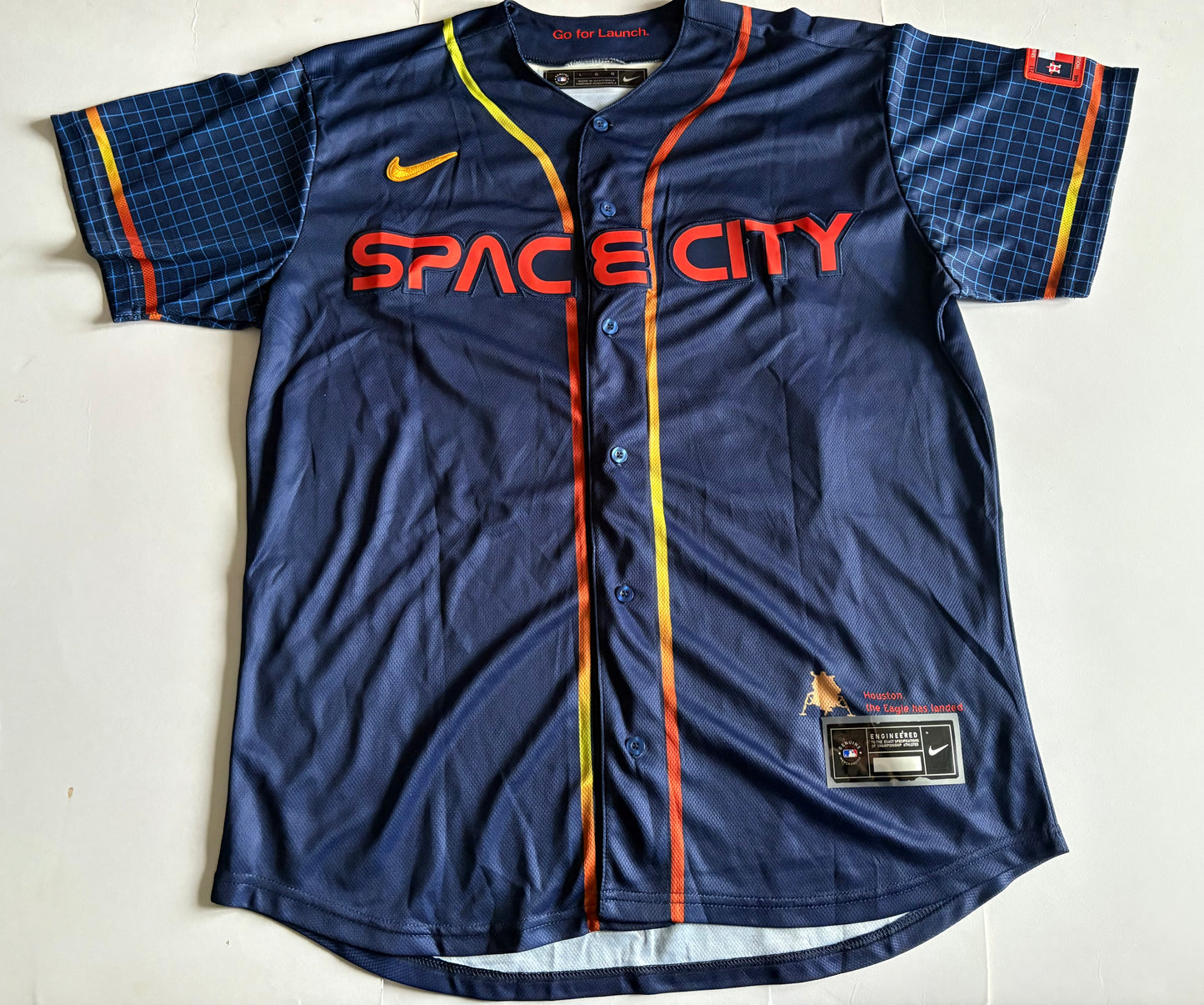 Houston Astros MLB Baseball Shirt Altuve 27 Blue Large