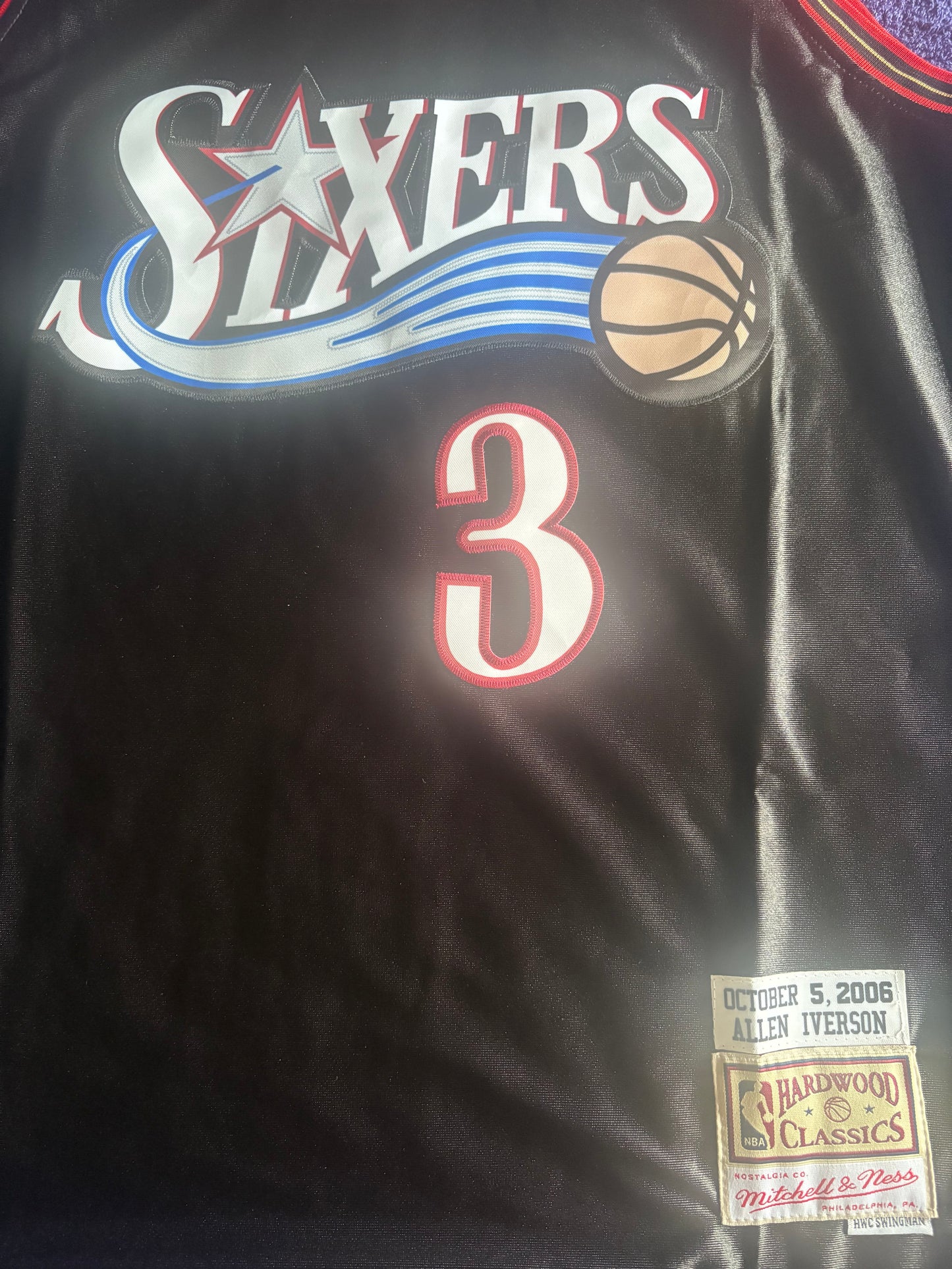 Philadelphian76ers NBA HardWood Classics Basketball Vest Large Iverson 3