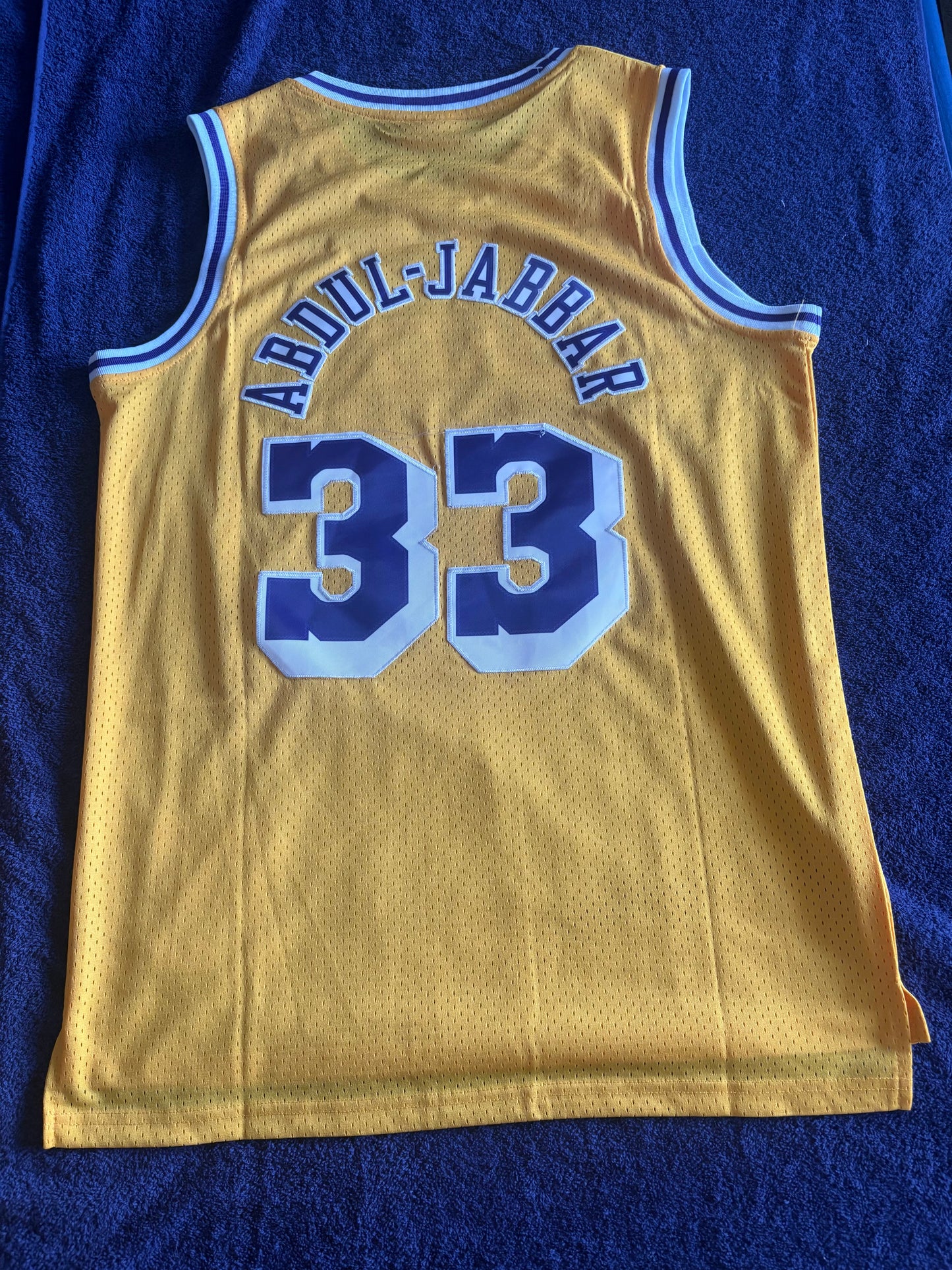 Los Angeles Lakers M&N NBA HardWood Classics Basketball Vest Large Abdul-Jabbar 33