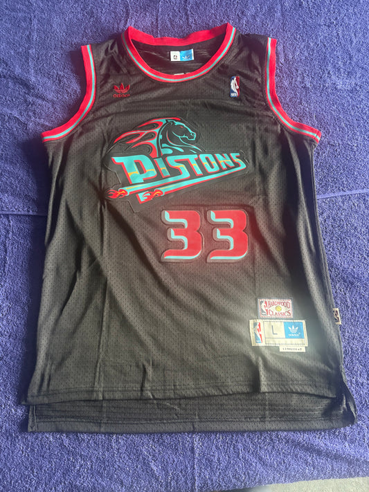 Detroit Pistons NBA HardWood Classics Basketball Vest Large Hill 33