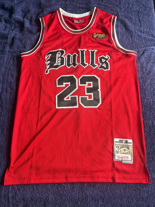 Chicago Bulls M&N NBA HardWood Classics Basketball Vest Large Jordan 23