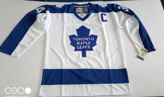 Toronto Maple Leafs CCM NHL Shirt Blue White Size 48 Matthews 34 C
