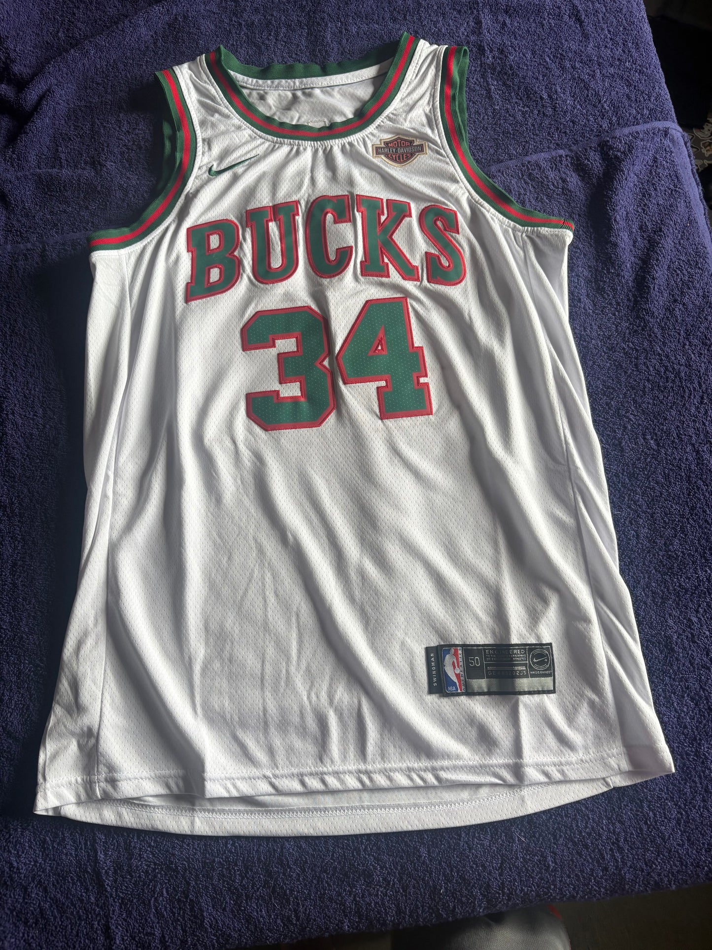 Milwaukee Bucks Antetokounmpo 34 Basketball Vest Size 50