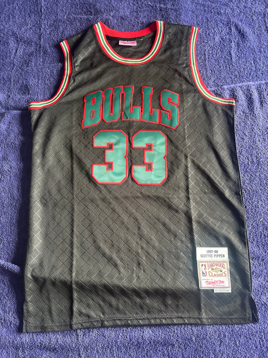 Chicago Bulls M& N NBA HardWood Classics Basketball Vest Large Pippen 33
