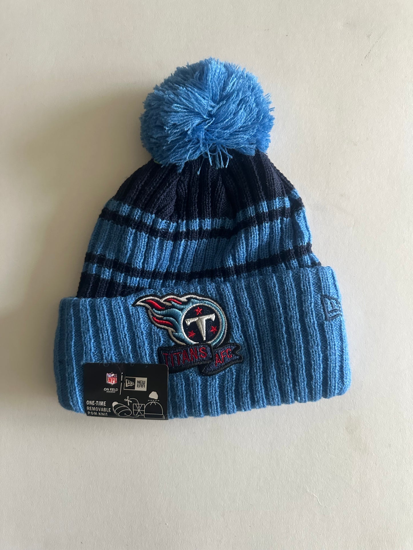 Tennessee Titans NFL Bobble Beanie Multi Colour With Tags on