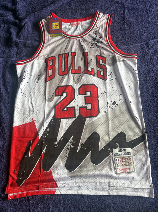 Chicago Bulls M&N NBA HardWood Classics Basketball Vest Large Jordan 23