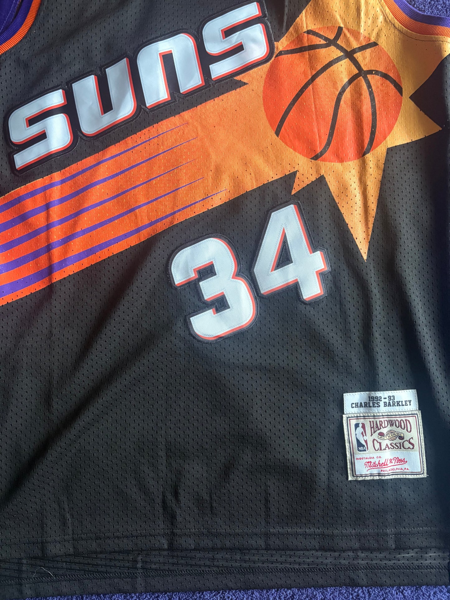 Phoenix Suns M&N NBA HardWood Classics Basketball Vest Large Barkley 34