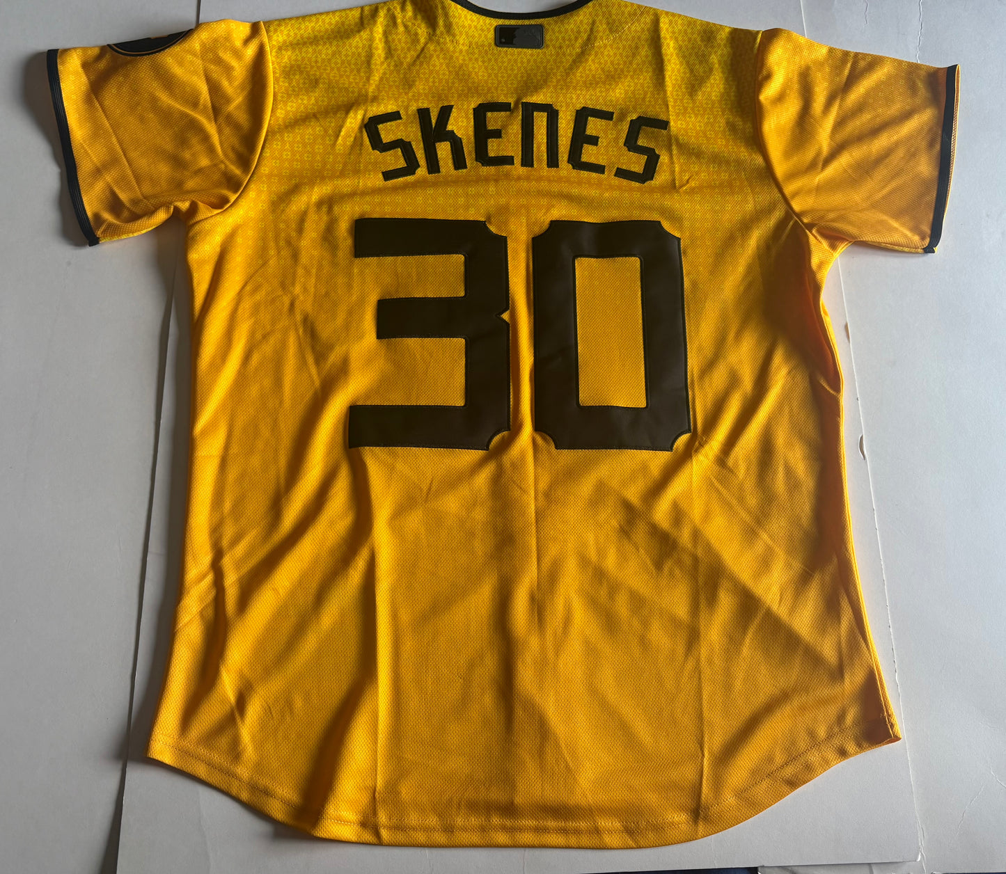 Pittsburgh Pirates Skenes MLB Baseball Shirt Yellow 30 Large