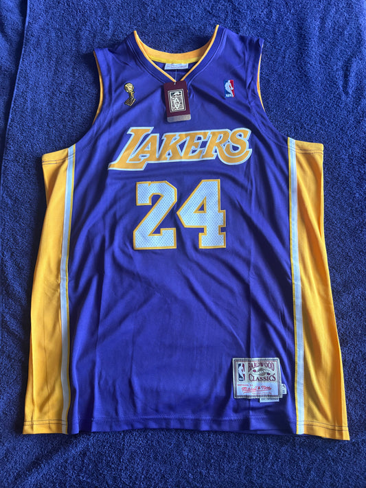 Los Angeles Lakers M&N NBA HardWood Classics Basketball Vest Large Bryant 24