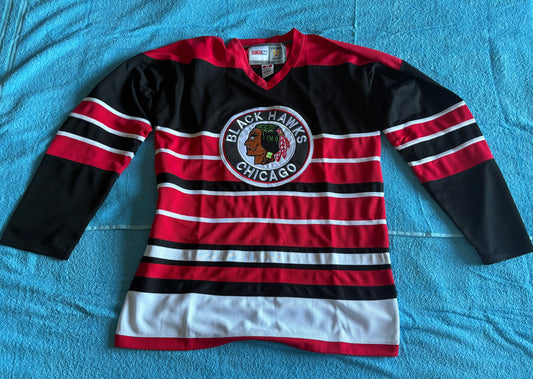 Chicago Blackhawks CCM Red & Black Hull 9 Large