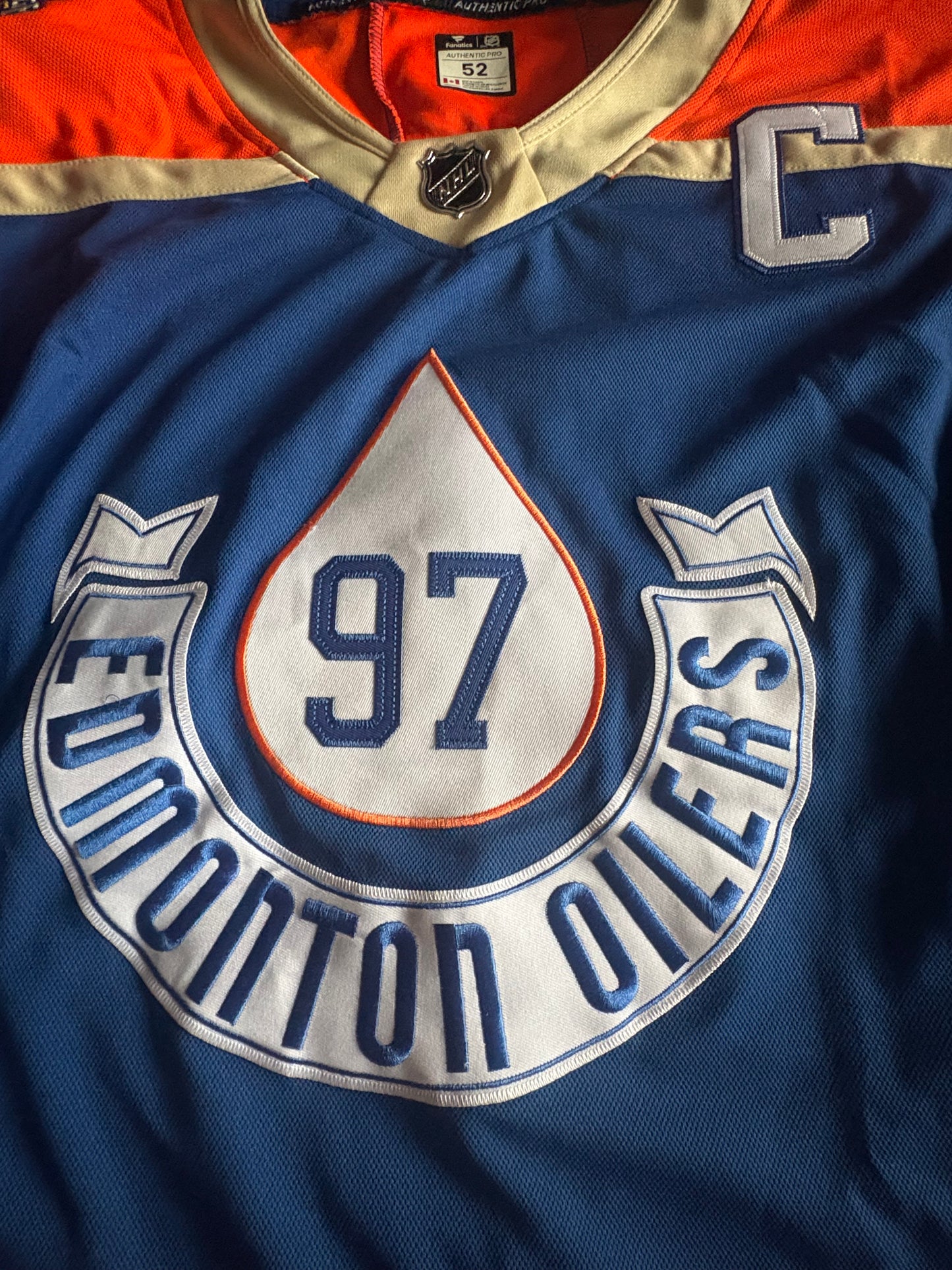 Edmonton Oilers NHL Shirt Size 52 Mcdavid 97 C