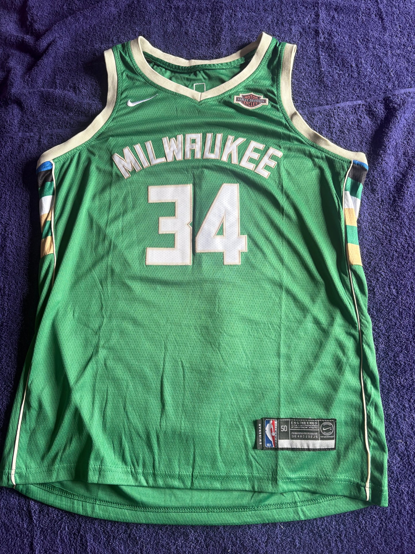 Milwaukee Bucks Antetokounmpo 34 Basketball Vest Size 50