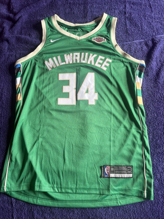 Milwaukee Bucks Antetokounmpo 34 Basketball Vest Size 50