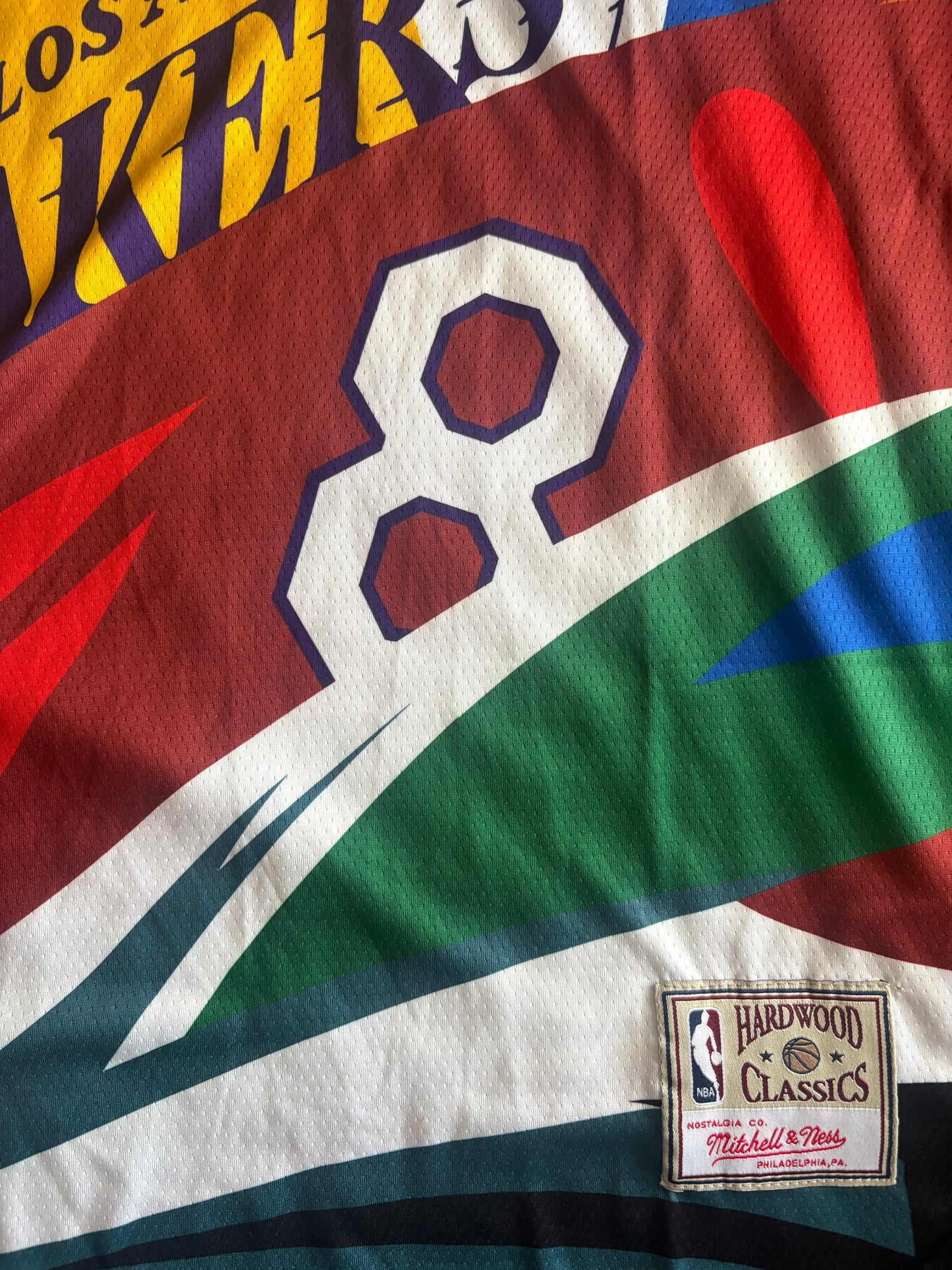 Los Angeles Lakers M&N NBA HardWood Classics Basketball Vest Large Bryant 24/8