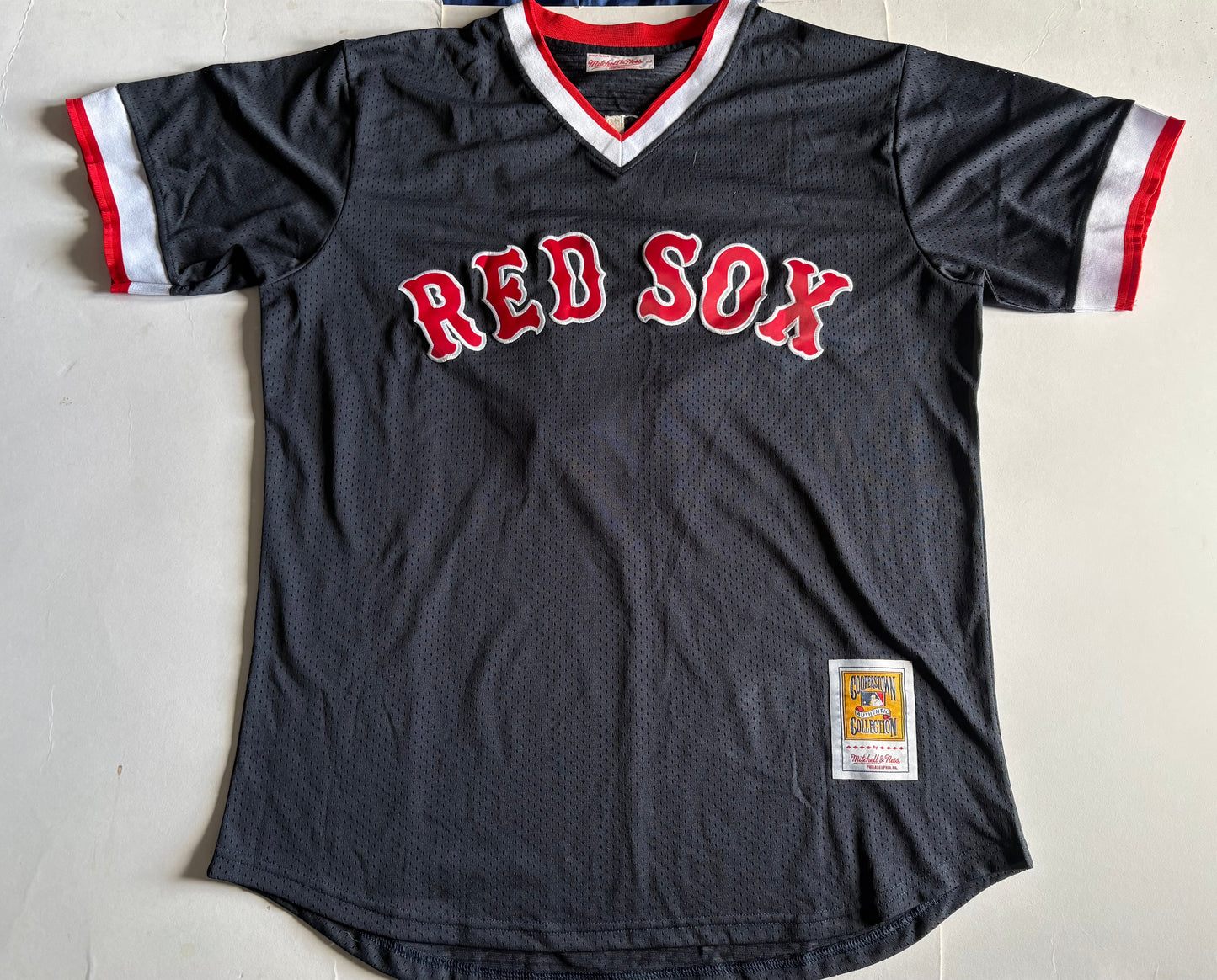 Boston Red Sox MLB Baseball Shirt Large Cooperstown Collection Williams Large 9 Blue