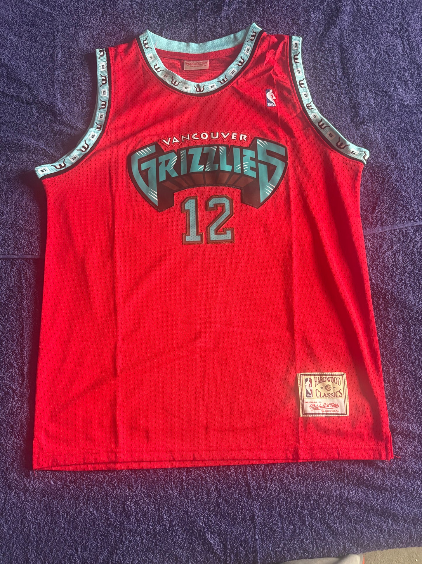 Memphis/Vancouver Grizzlies M&N NBA HardWood Classics Basketball Vest Large Morant 12
