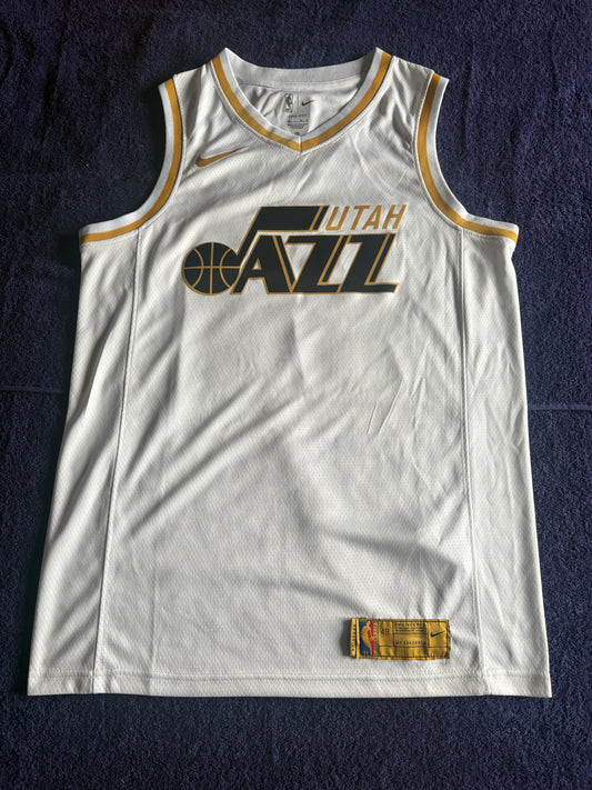 Utah Jazz Fan Retro NBA Basketball Vest Large Malone 32