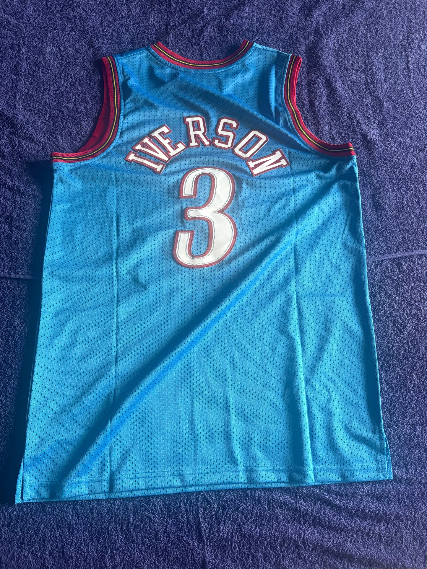 Philadelphian76ers NBA HardWood Classics Basketball Vest Large Iverson 3