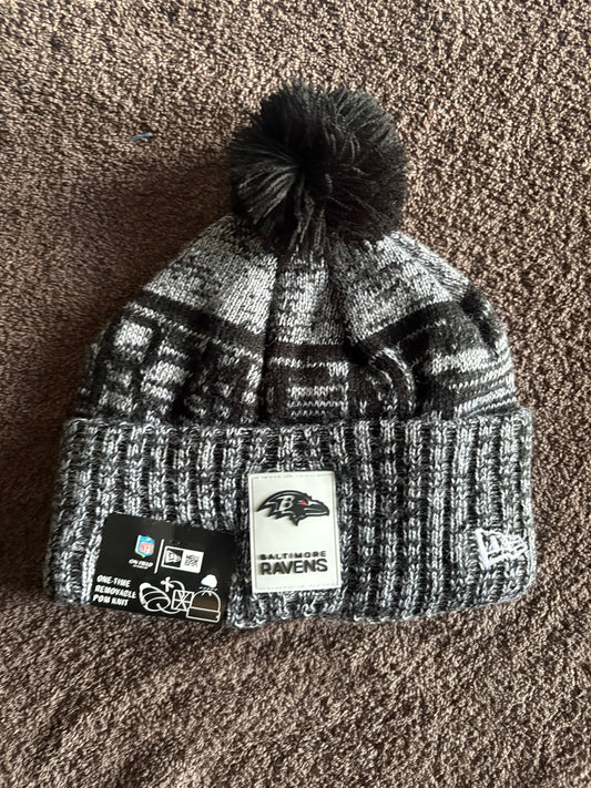 Baltimore Ravens NFL Bobble Beanie Multi Colour With Tags on