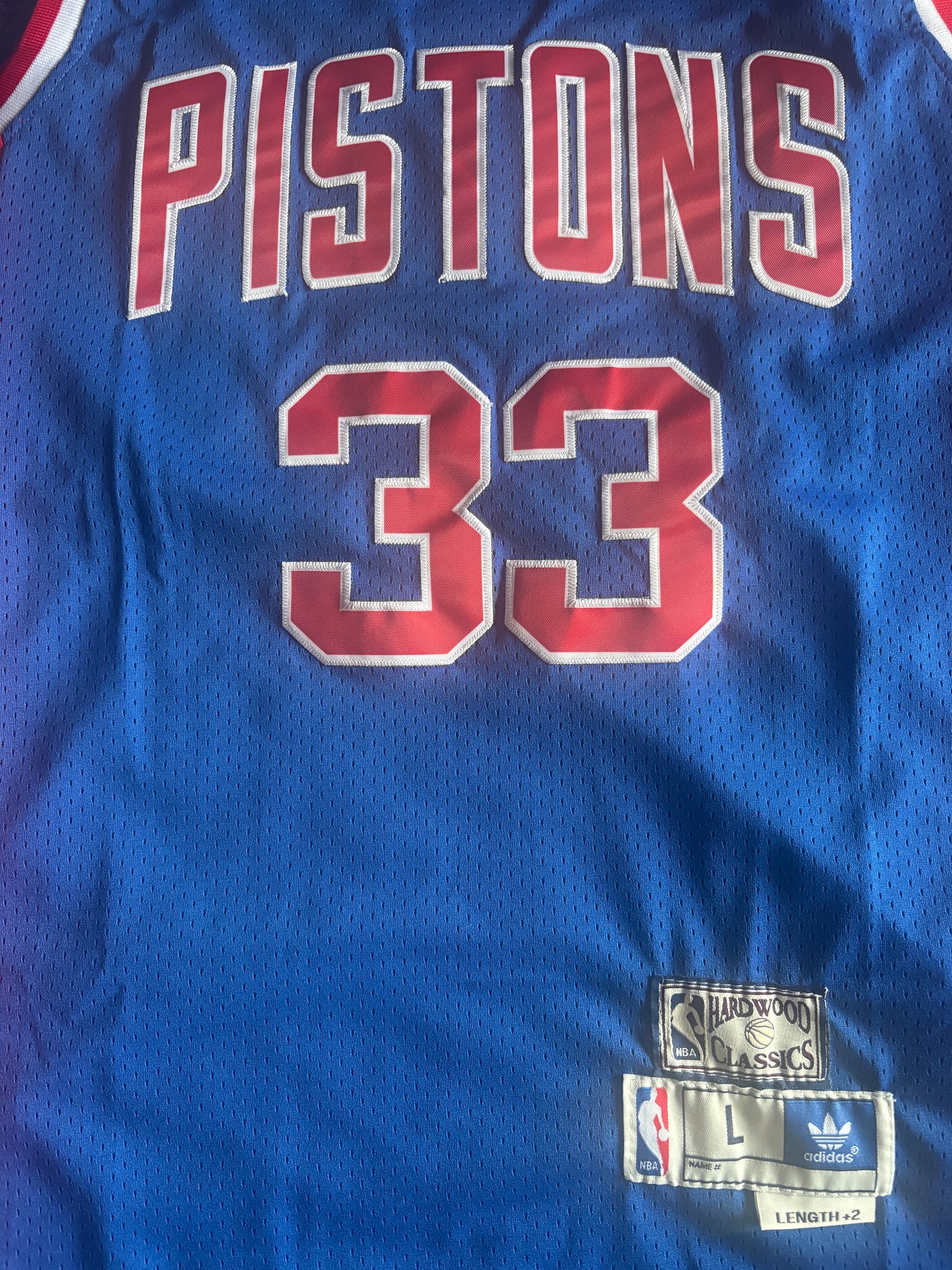 Detroit Pistons NBA HardWood Classics Basketball Vest Large Hill 33