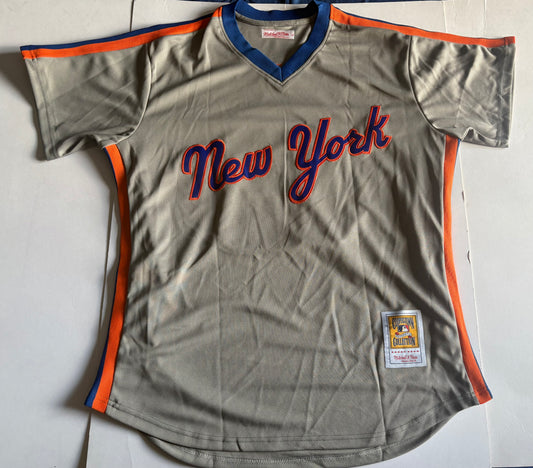 New York Mets MLB Baseball Shirt Large Lindor 12 Grey Cooperstown Collection