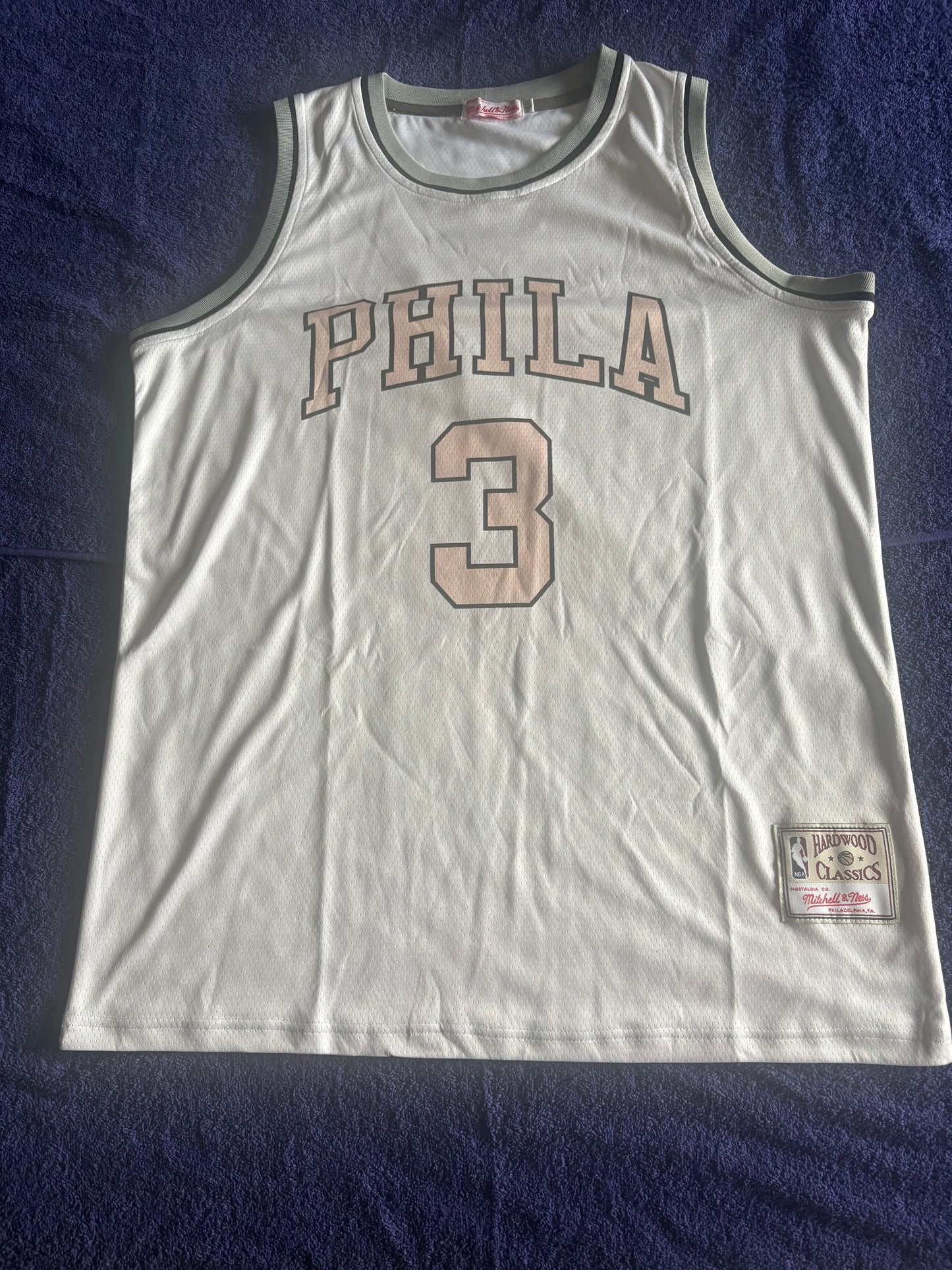 Philadelphian76ers NBA HardWood Classics Basketball Vest Large Iverson 3
