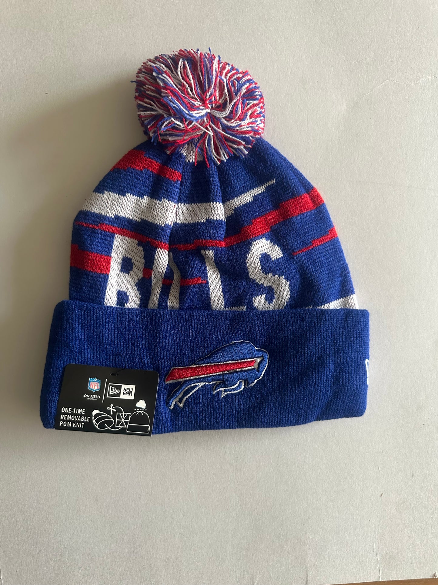 Buffalo Bills NFL Bobble Beanie Multi Colour With Tags on