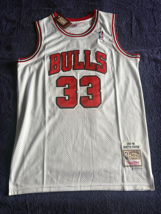Chicago Bulls M& N NBA HardWood Classics Basketball Vest Large Pippen 33