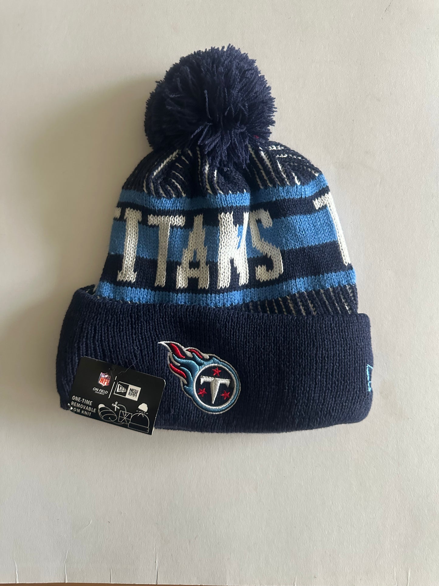 Tennessee Titans NFL Bobble Beanie Multi Colour With Tags on