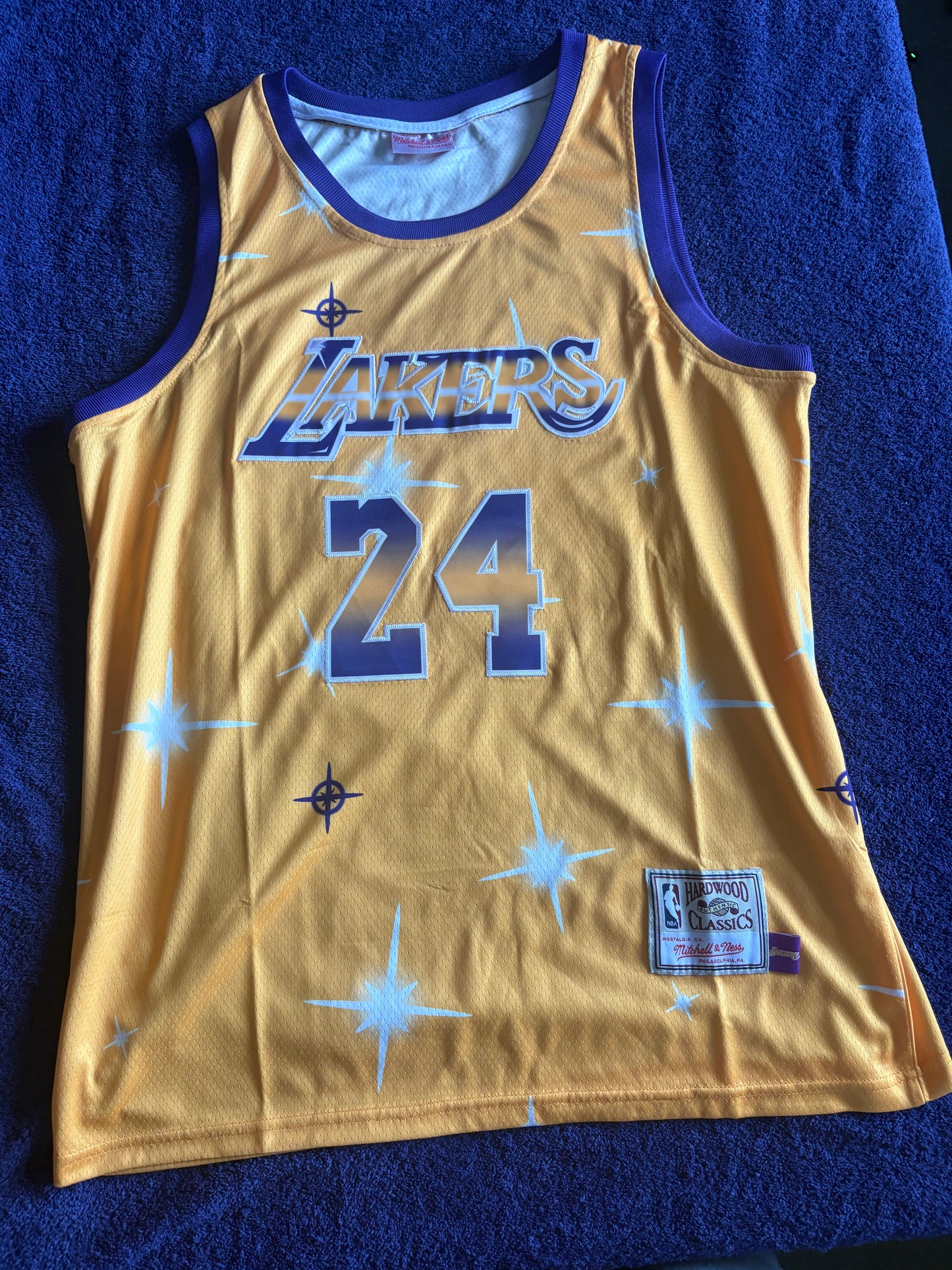 Los Angeles Lakers M&N NBA HardWood Classics Basketball Vest Large Bryant 24