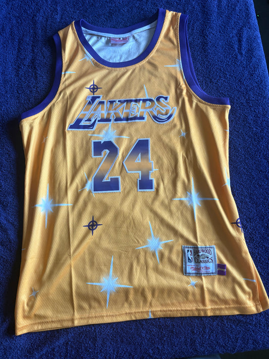 Los Angeles Lakers M&N NBA HardWood Classics Basketball Vest Large Bryant 24