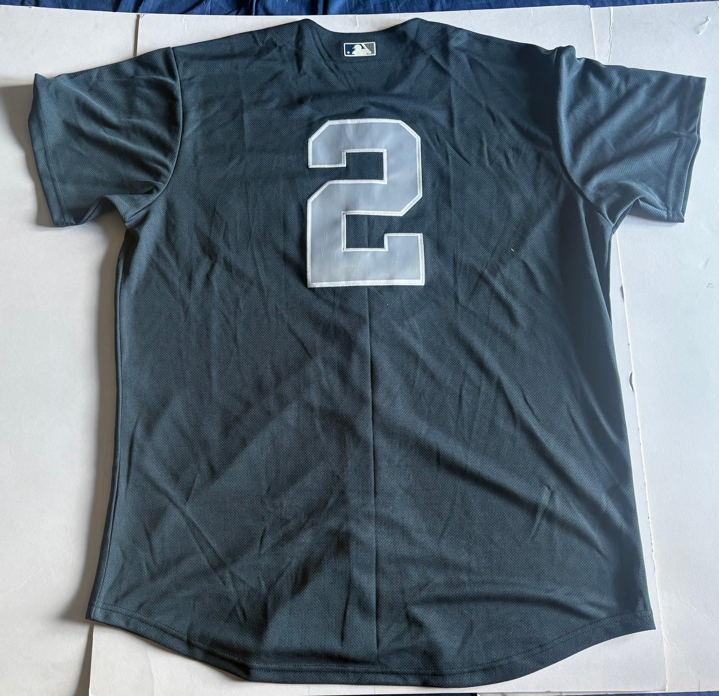 New York Yankees MLB Baseball Shirt Large Blue Jeter 2