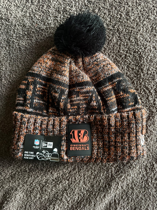 Cincinnati Bengals NFL Bobble Beanie Multi Colour With Tags on