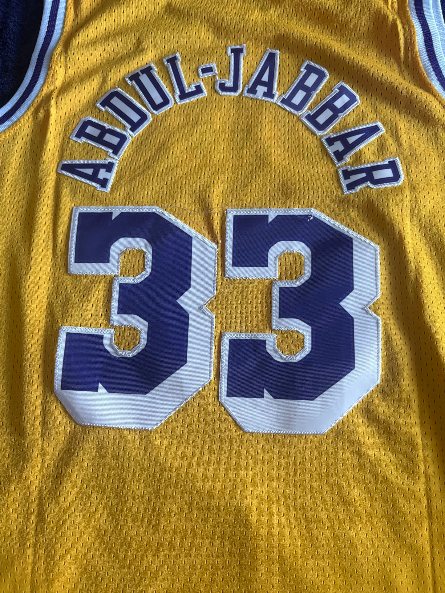 Los Angeles Lakers M&N NBA HardWood Classics Basketball Vest Large Abdul-Jabbar 33