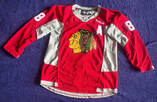 CCM Reebok Chicago Blackhawks NHL Hockey Shirt Size 50 Kane 88 A Warm up Shirt