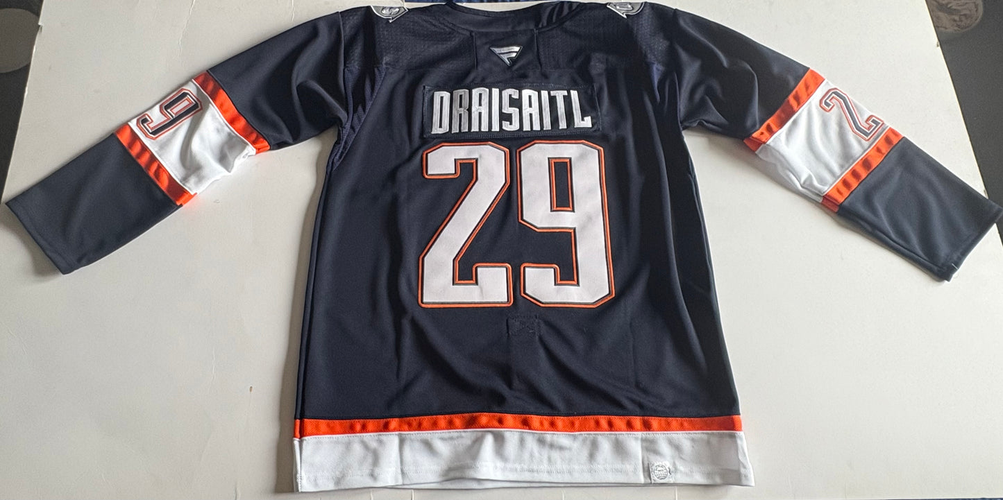 Edmonton Oilers NHL Shirt Blue Size 52 Draisaitl 29 Blue A