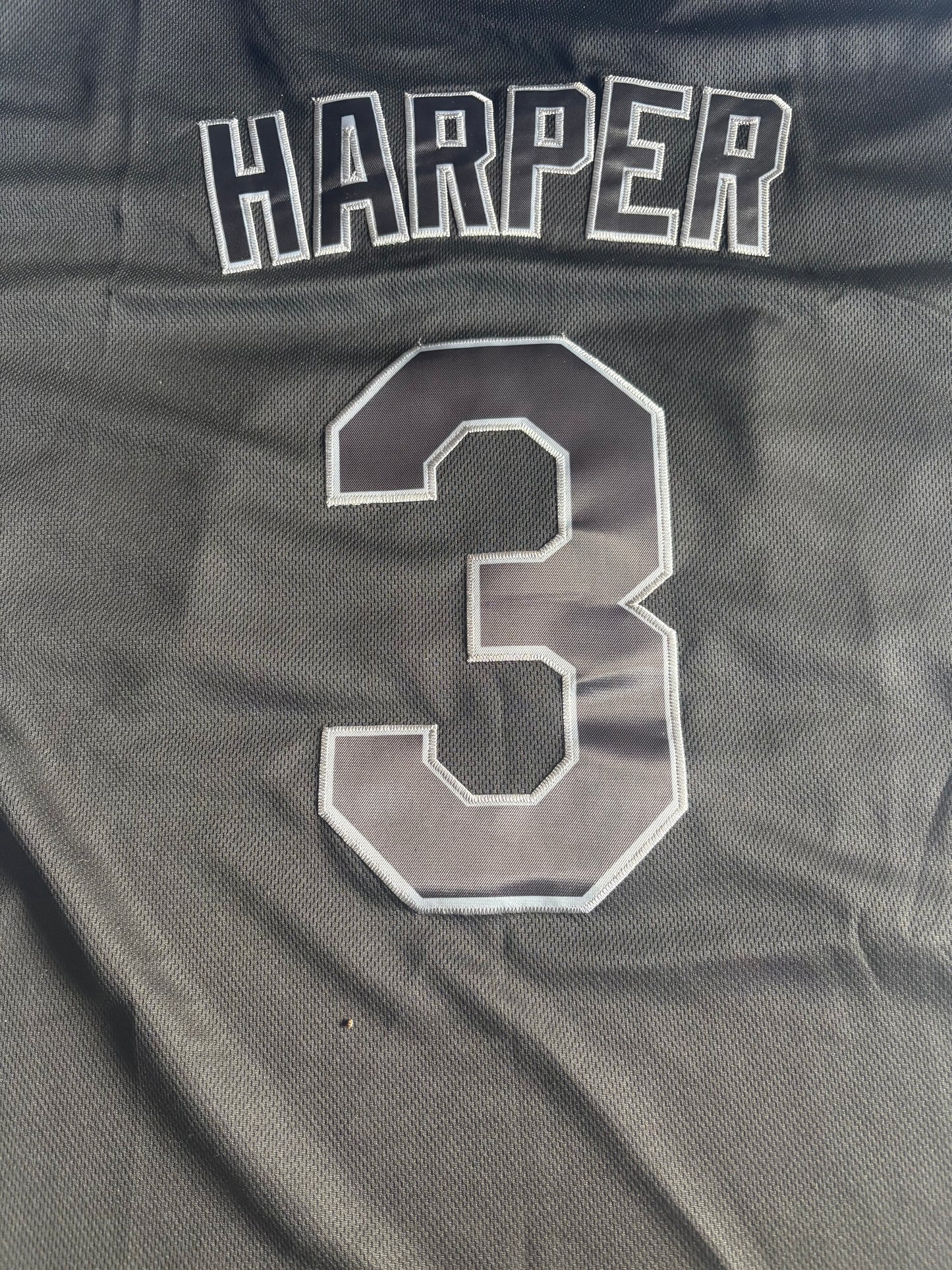 Philadelphia Phillies Harper MLB Baseball Shirt Black 3 Large