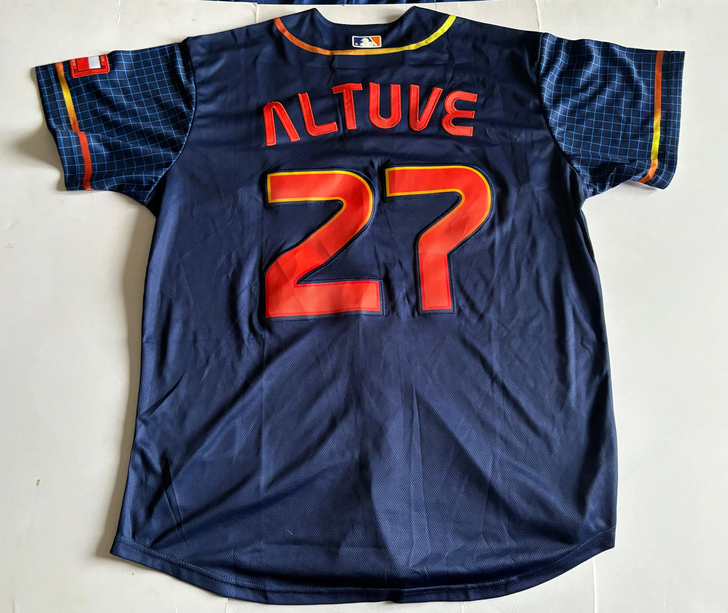 Houston Astros MLB Baseball Shirt Altuve 27 Blue Large