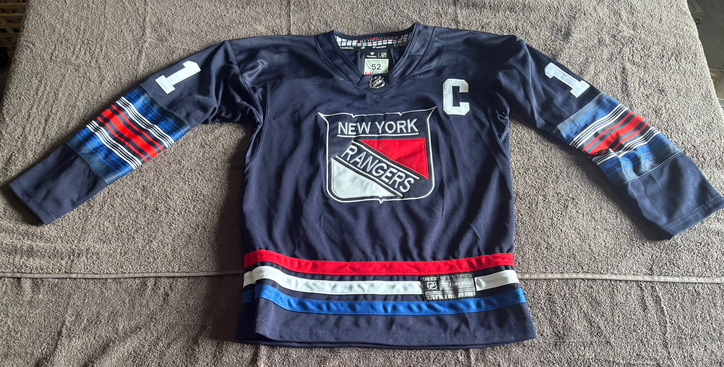 New York Rangers NHL Shirt Size 52 Messier 11 C Blue