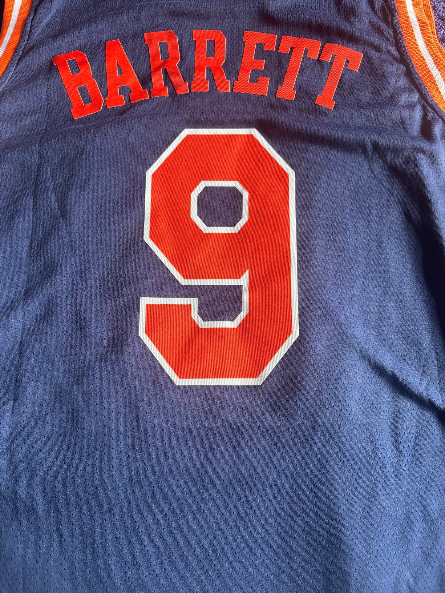 New York Knicks FDNY Fan Retro Barrett 9 Basketball Vest Size 50