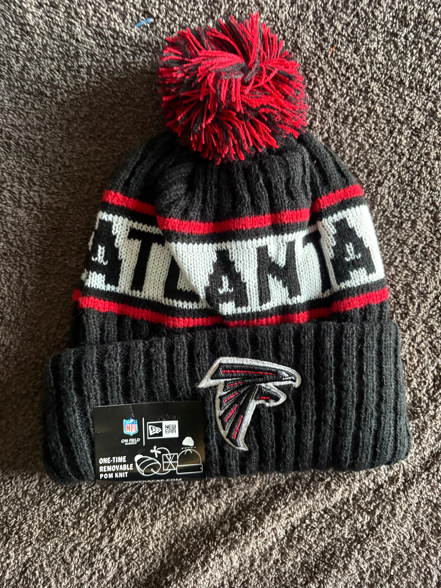 Atlanta Falcons NFL Bobble Beanie Multi Colour With Tags on