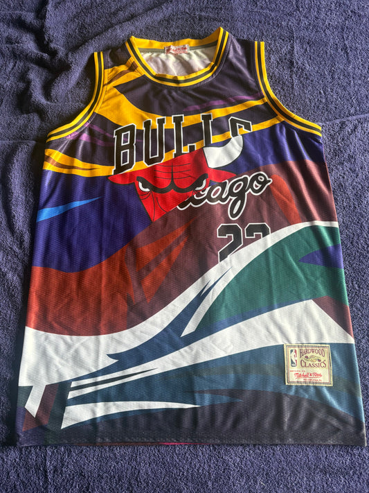 Chicago Bulls M&N NBA HardWood Classics Basketball Vest Large Jordan 23