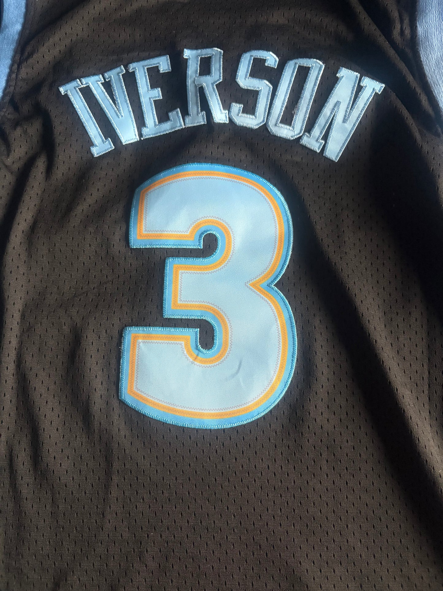 Denver Nuggets M&N NBA HardWood Classics Basketball Vest Large Iverson 3